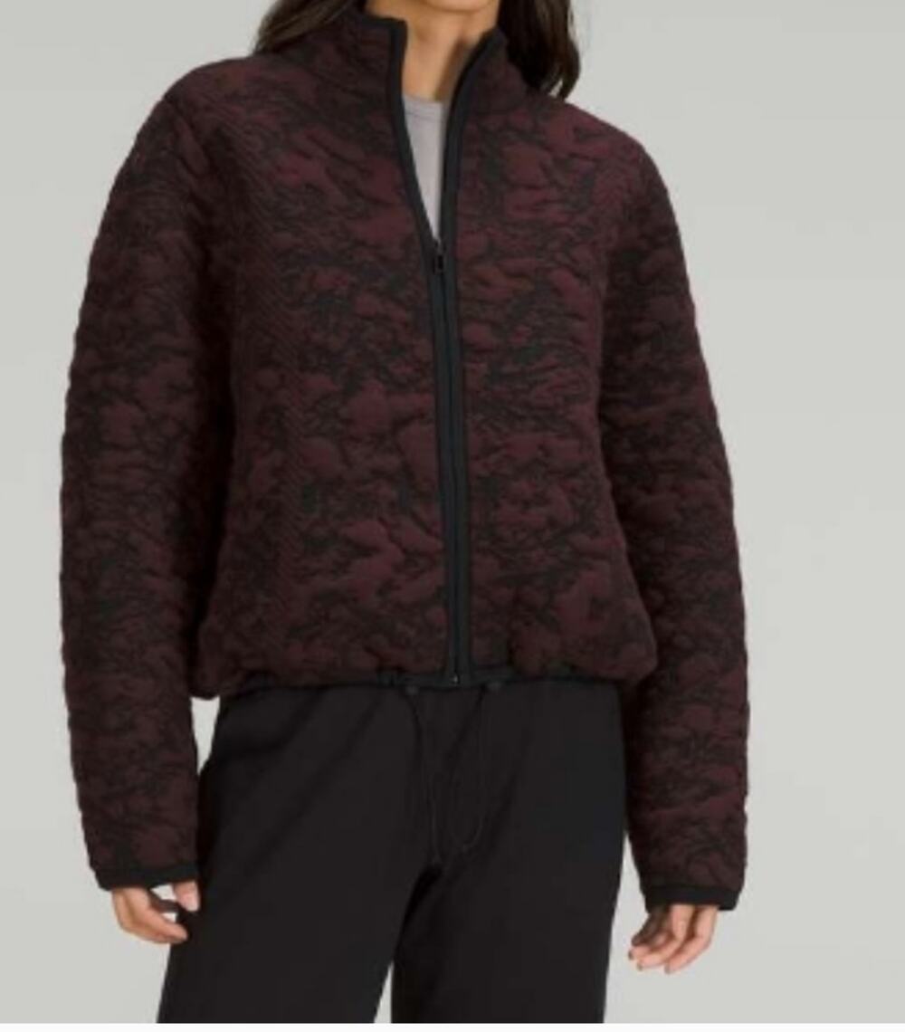 Lululemon Jacquard Multi-Texture Sweater Jacket Size 4